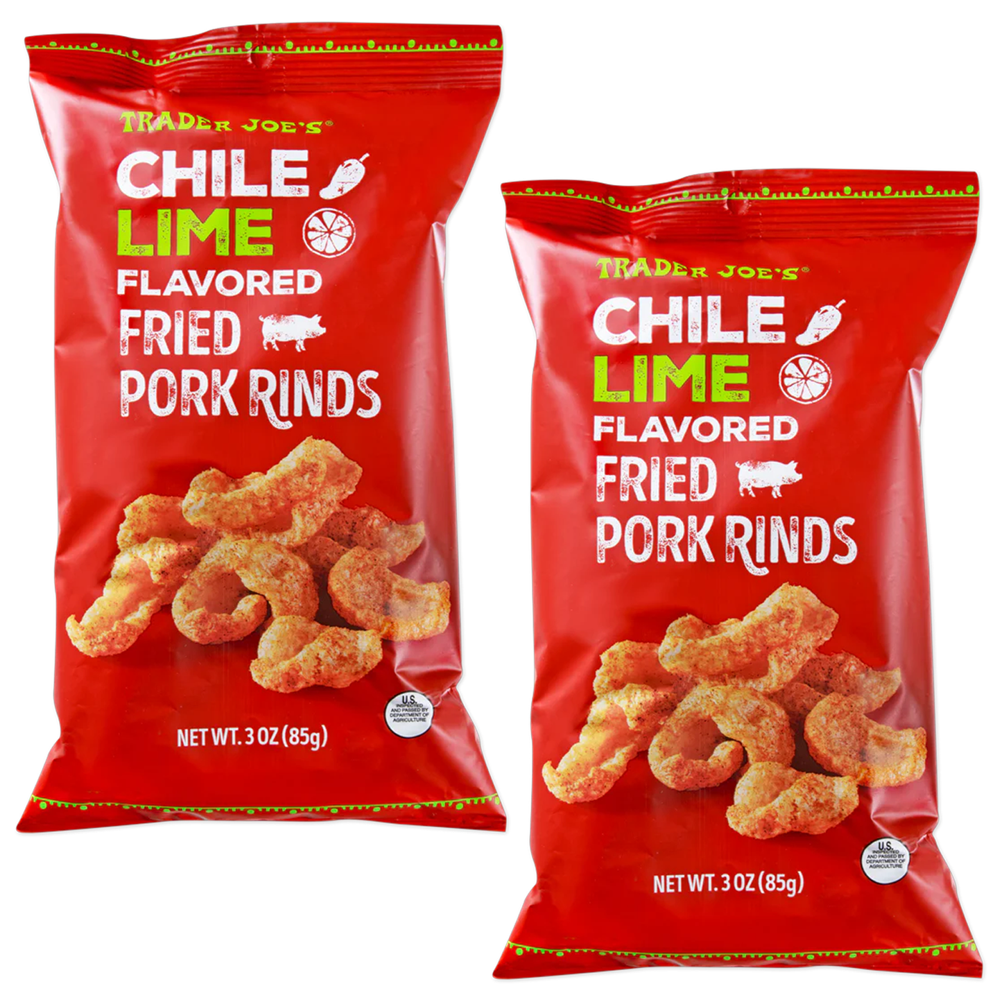 Trader Joe's Chile Lime Flavored Fried Pork Rinds - 3 oz