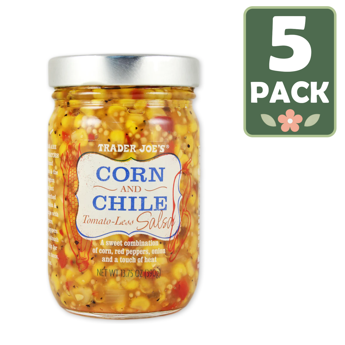 Trader Joe's 트레이더 조 콘 칠리 살사 (토마토 무첨가) - 13.75 oz