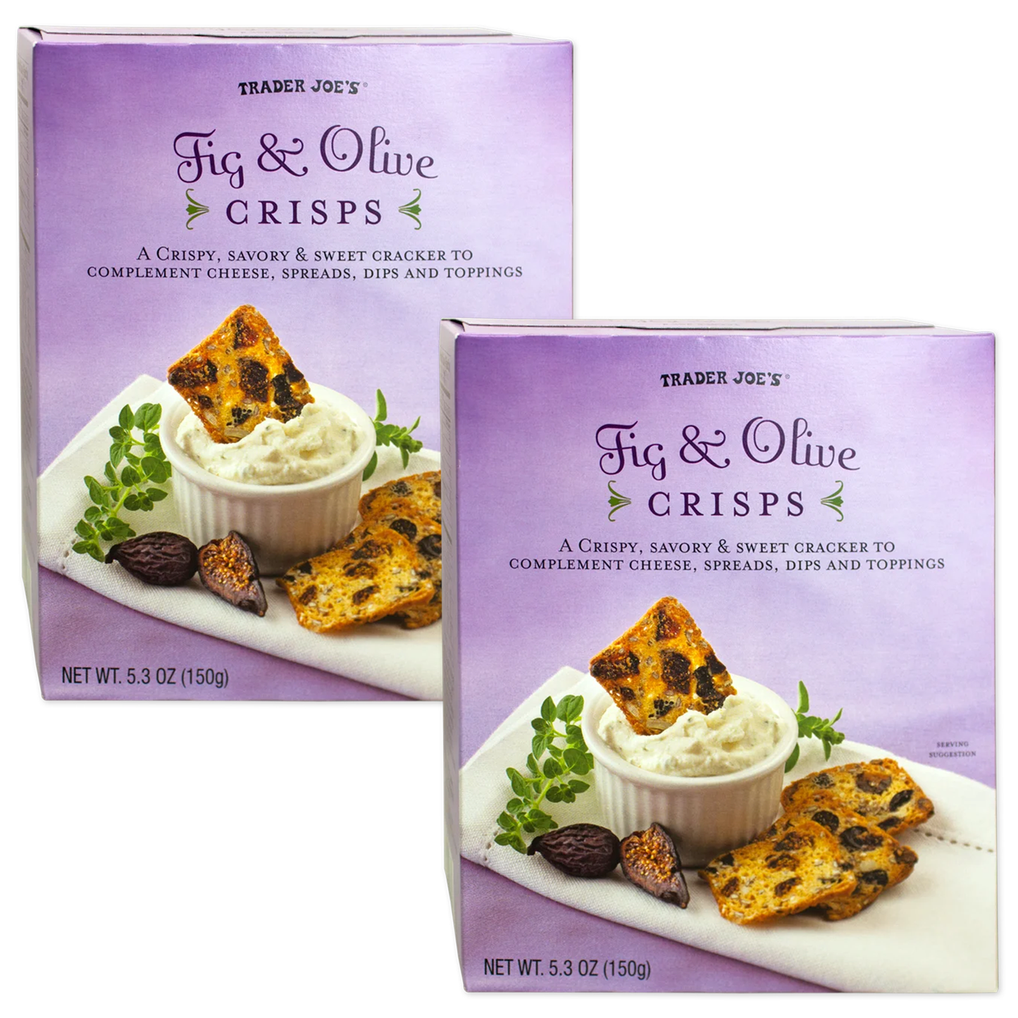 Trader Joe's Fig & Olive Crisps - 5.3 oz