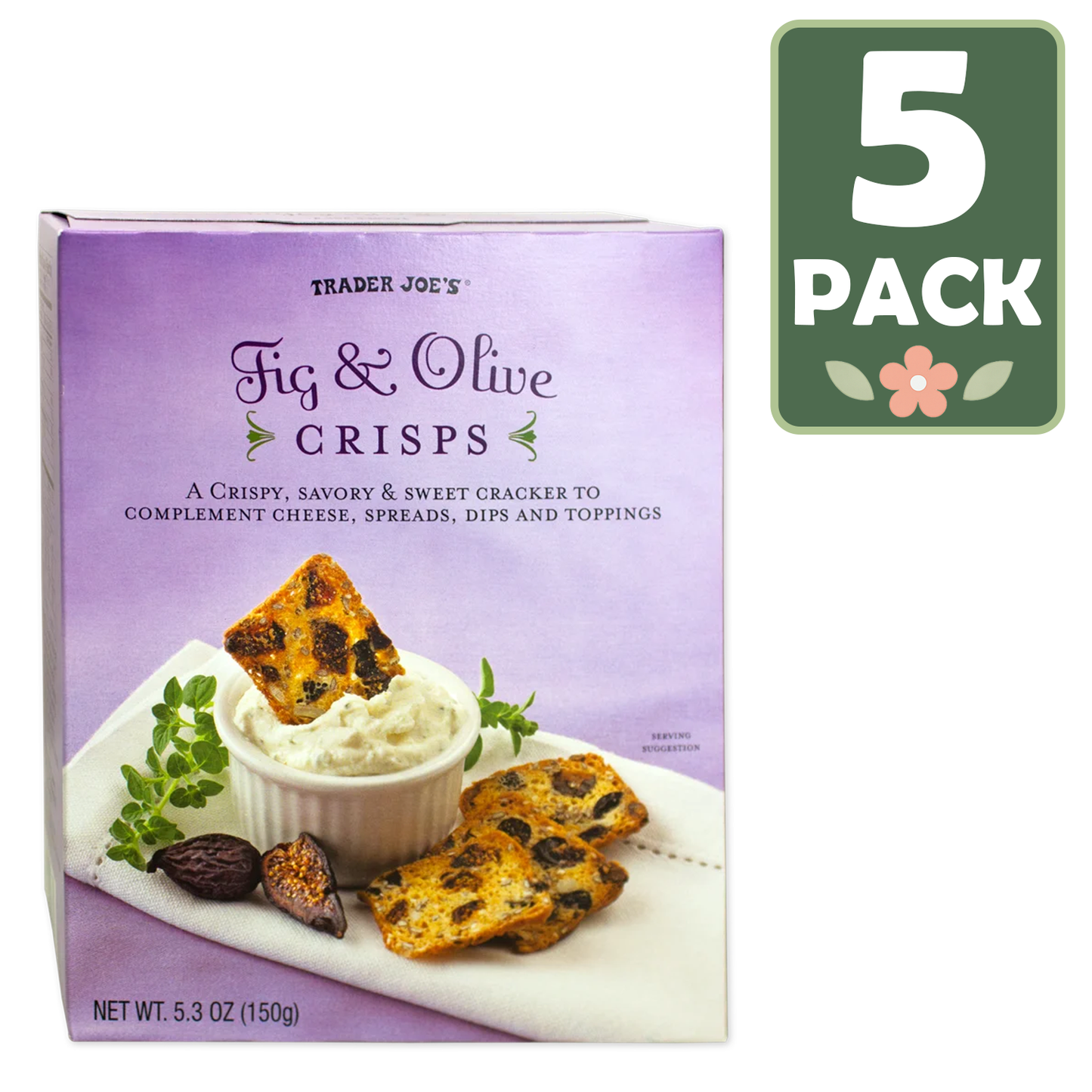 Trader Joe's Fig & Olive Crisps - 5.3 oz
