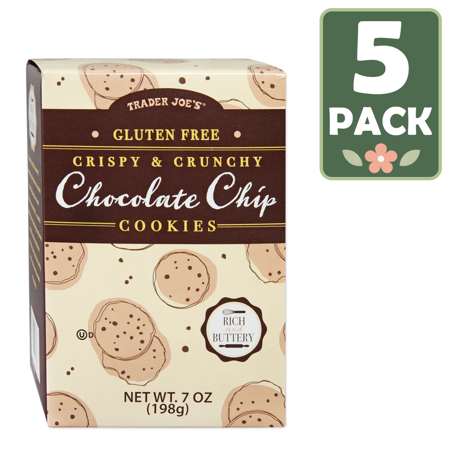 Trader Joe's 트레이더 조 글루텐프리 초콜릿 칩 쿠키 - 7 oz