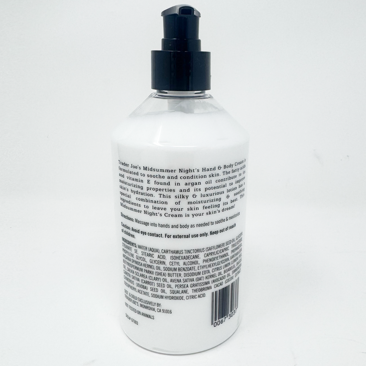 Trader Joe's Hand & Body Cream with Moroccan Argan Oil — Moroccan Argan Oil (473 mL)