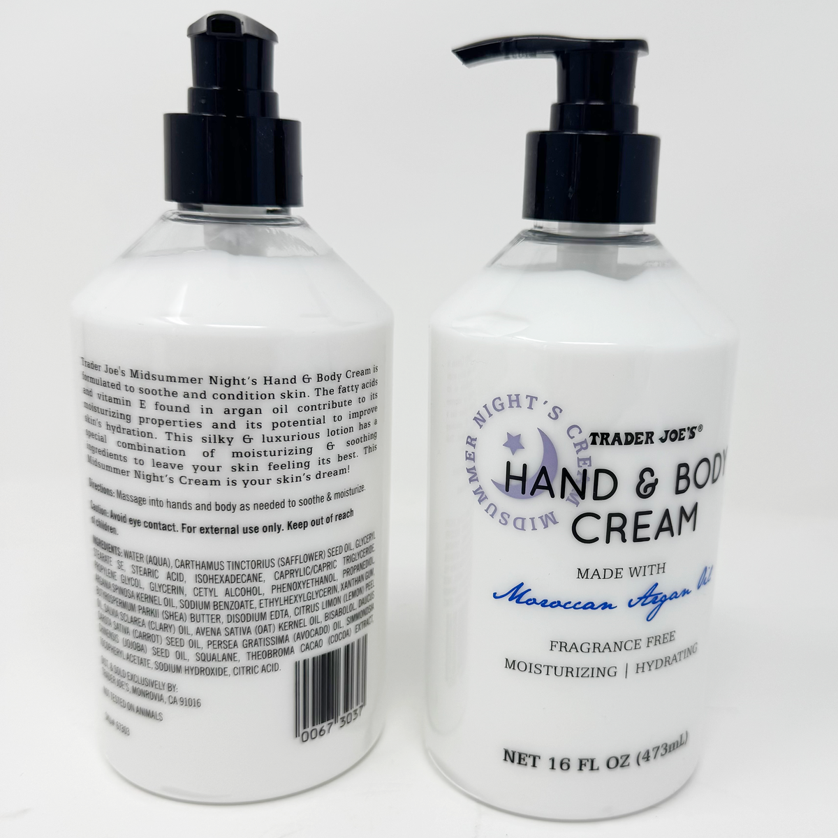 Trader Joe's Hand & Body Cream with Moroccan Argan Oil — Moroccan Argan Oil (473 mL)