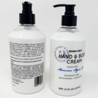 Trader Joe's Hand & Body Cream with Moroccan Argan Oil — Moroccan Argan Oil (473 mL)
