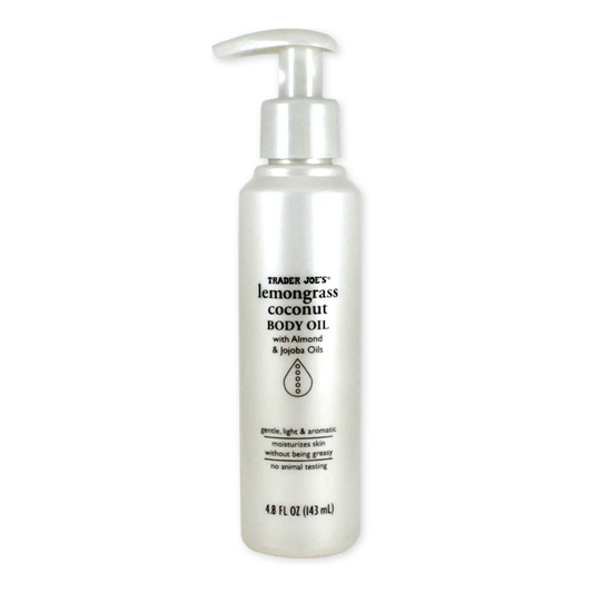 Trader Joe's Lemongrass Coconut Body Oil — Refreshing Coconut (142 mL)