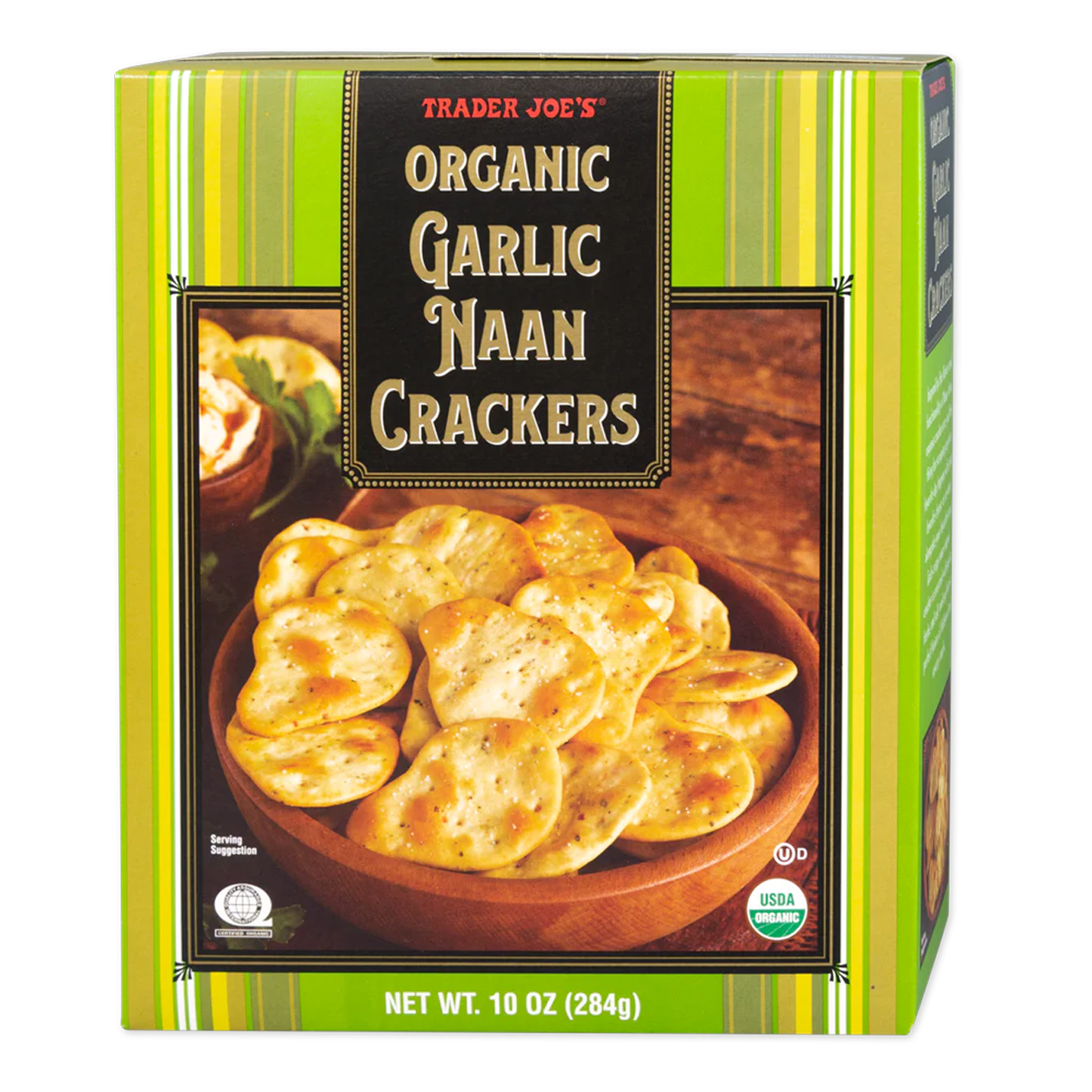 Trader Joe's Organic Garlic Naan Crackers - 10 oz