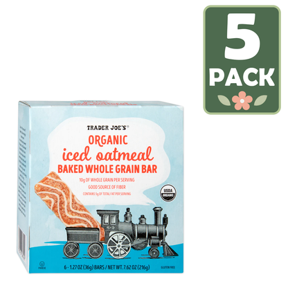 Trader Joe's 트레이더 조 유기농 아이스드 오트밀 홀그레인 바 - 1.27 oz