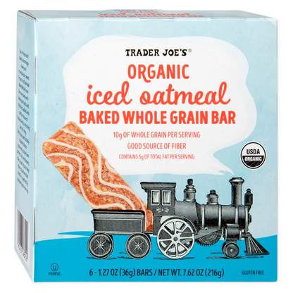 Trader Joe's 트레이더 조 유기농 아이스드 오트밀 홀그레인 바 - 1.27 oz