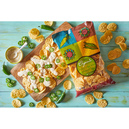 Trader Joe's Organic Yellow Corn Tortilla Chip Rounds - 16 oz