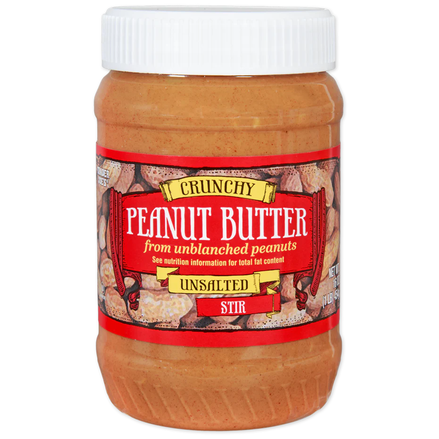 Trader Joe's 트레이더 조 피넛버터 크런치 무염 - 16 oz