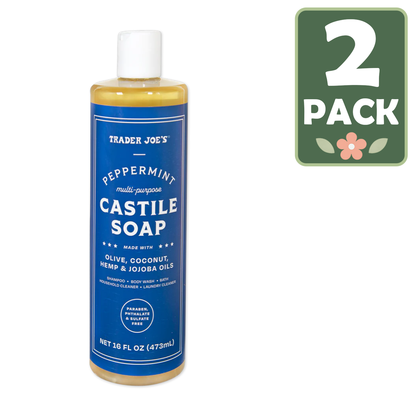 Trader Joe's Peppermint Multi-Purpose Castile Soap (473 mL)