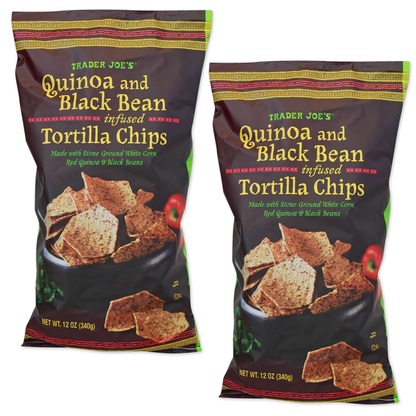 Trader Joe's Quinoa and Black Bean Infused Tortilla Chips - 12 oz