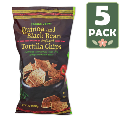 Trader Joe's Quinoa and Black Bean Infused Tortilla Chips - 12 oz