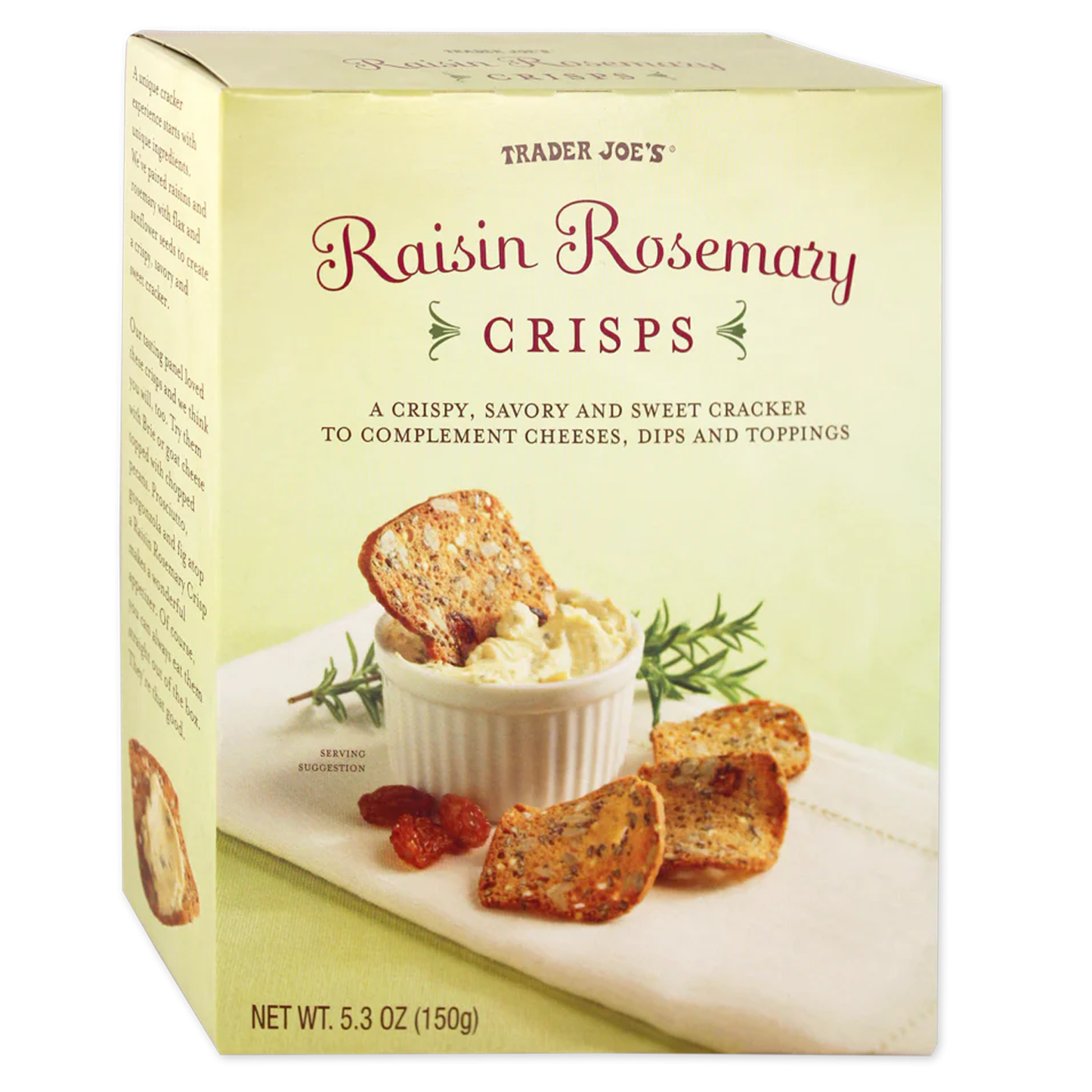 Trader Joe's Raisin Rosemary Crisps - 5.3 oz