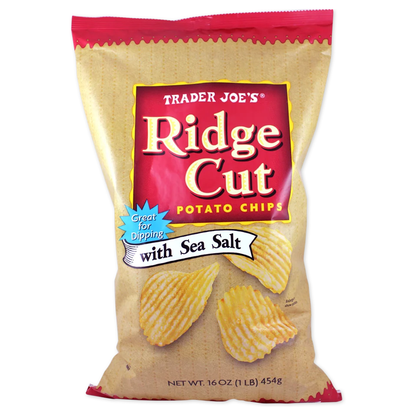 Trader Joe's 트레이더 조 릿지컷 포테이토 칩 씨솔트 - 16 oz