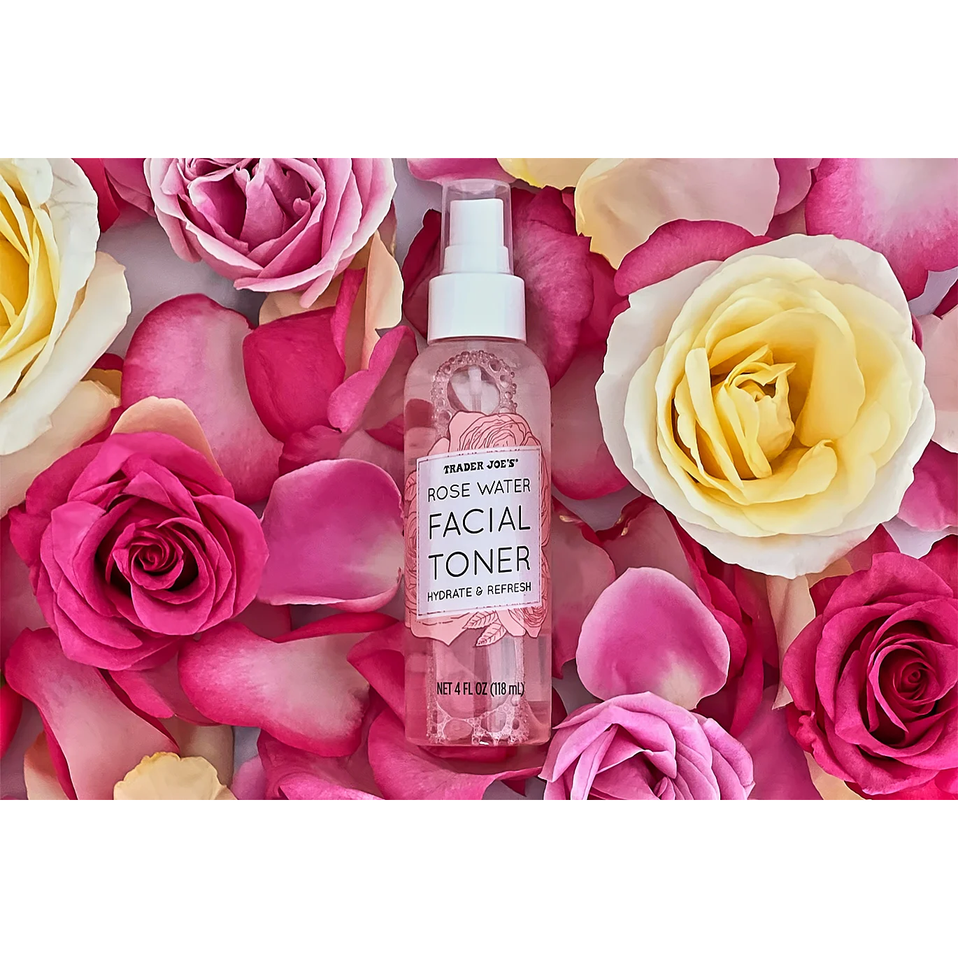 Trader Joe's Rose Water Facial Toner — Soothing & Hydrating (118 mL)