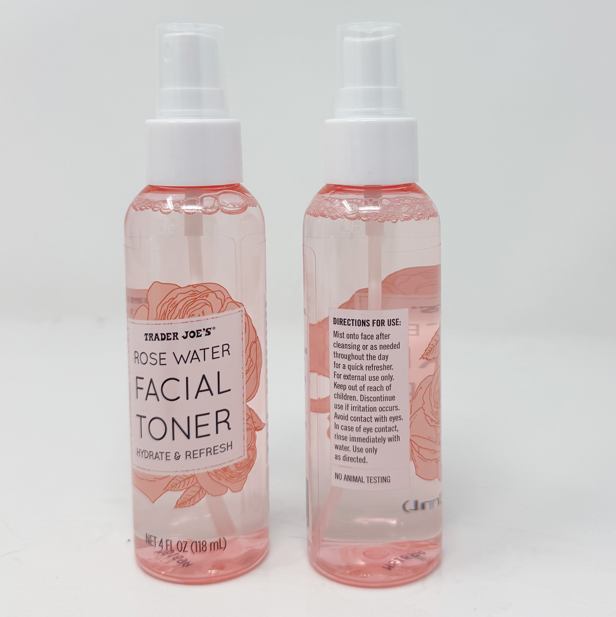 Trader Joe's Rose Water Facial Toner — Soothing & Hydrating (118 mL)