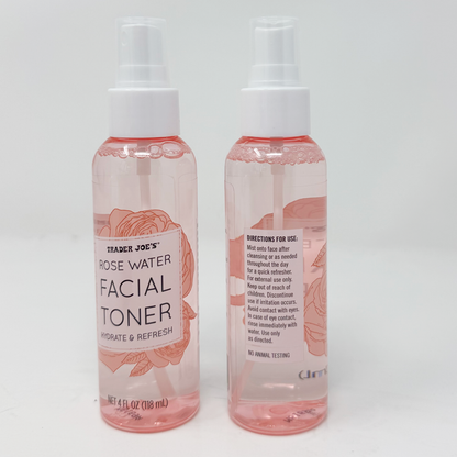 Trader Joe's Rose Water Facial Toner — Soothing & Hydrating (118 mL)