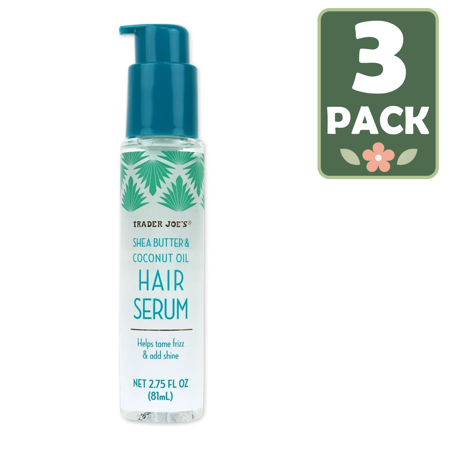 Trader Joe's 트레이더 조 시어버터 & 코코넛 오일 헤어 세럼 — 실키 라이트웨이트 마무리 (81 mL)