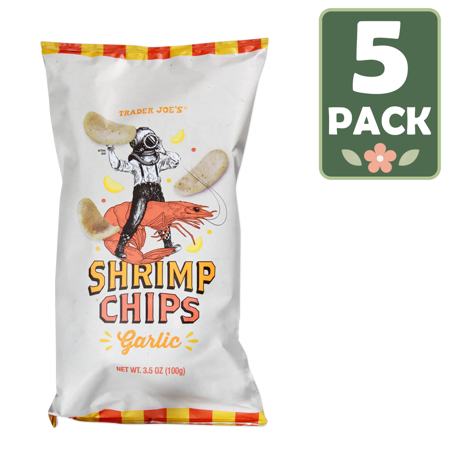 Trader Joe's 트레이더 조 갈릭 쉬림프 칩 - 3.5 oz