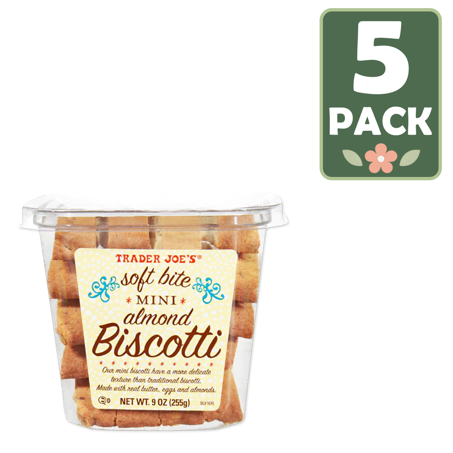 Trader Joe's 트레이더 조 소프트 바이트 미니 아몬드 비스코티 - 9 oz