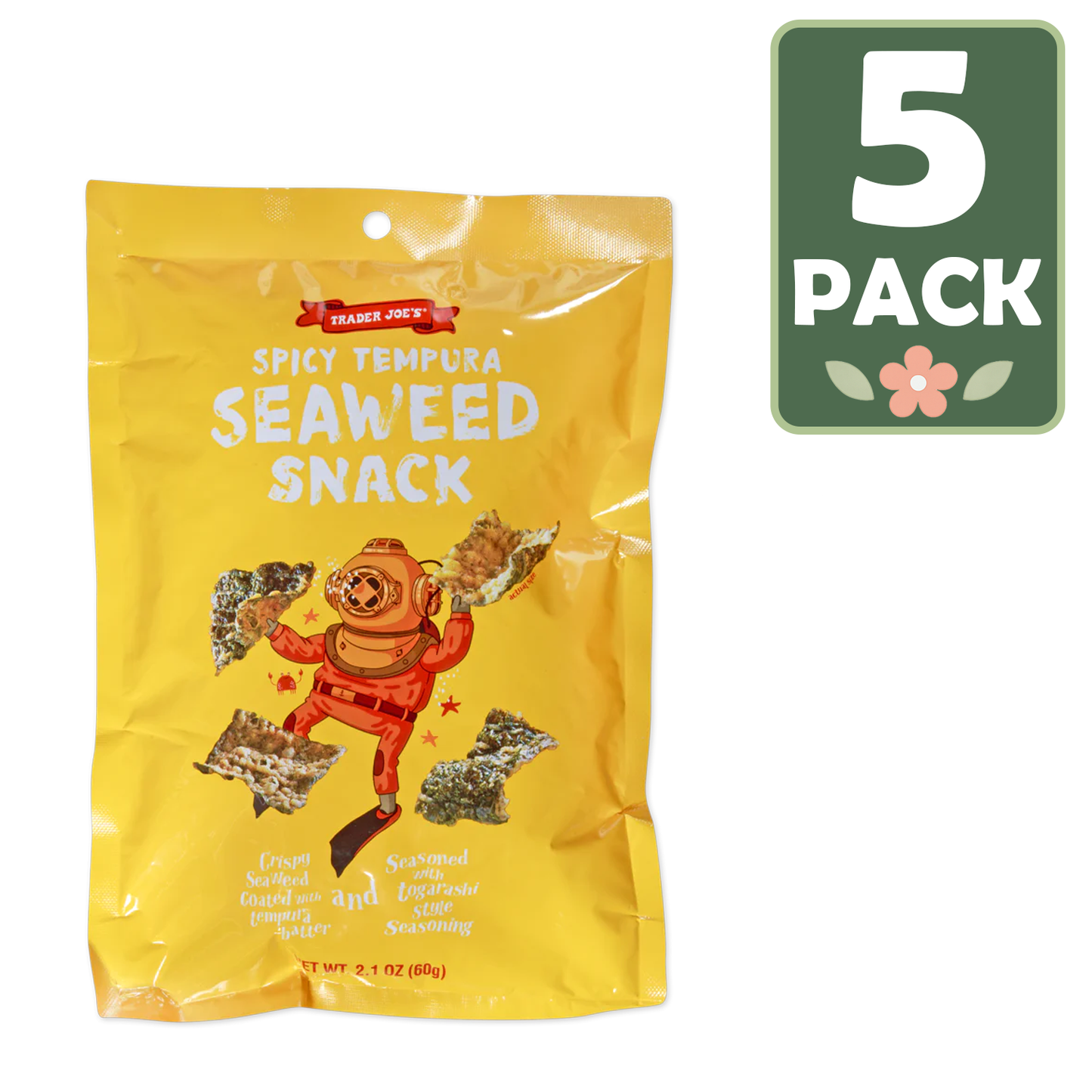 Trader Joe's 트레이더 조 스파이시 텐푸라 김 스낵 - 2.1 oz