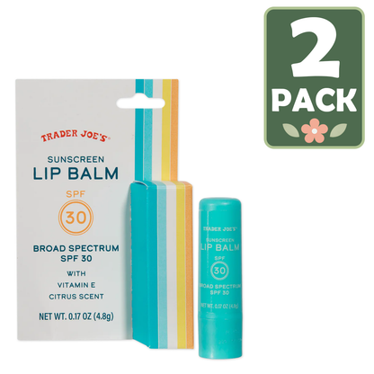 Trader Joe's Sunscreen Lip Balm SPF 30 — Moisturizing Lip Protection (5 g)