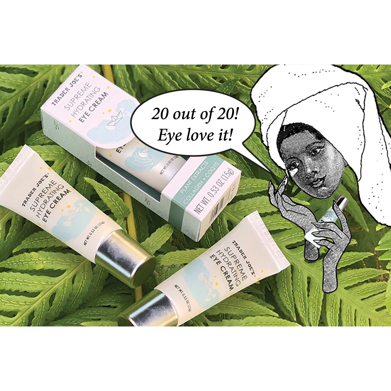 Trader Joe's Supreme Hydrating Eye Cream — Marine Collagen + CoQ10 (15 g)