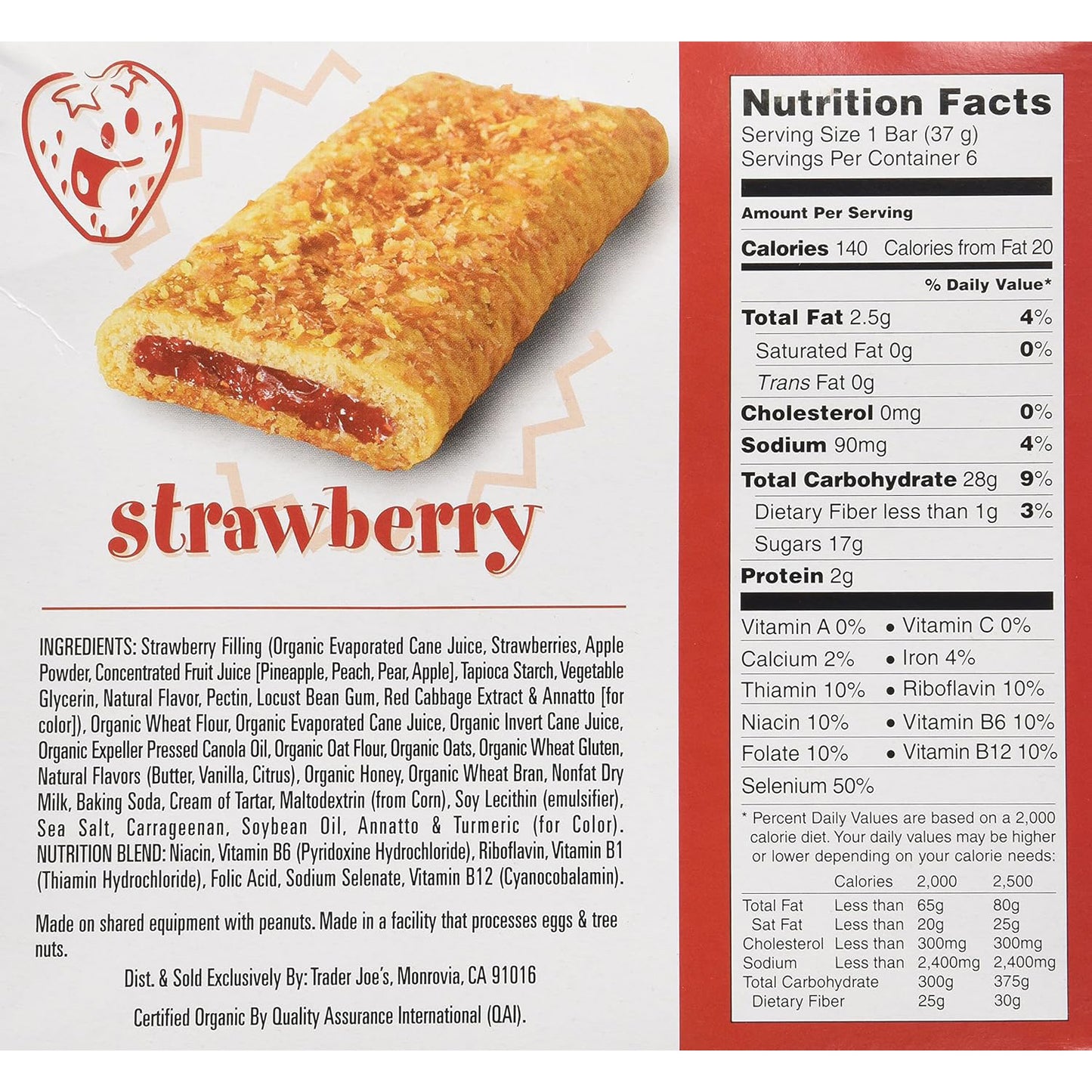 Trader Joe's "This Strawberry Walks into a Bar" Cereal Bars - 7.8 oz (6 bars)