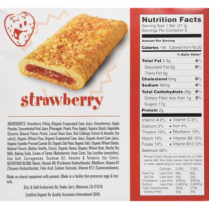 Trader Joe's "This Strawberry Walks into a Bar" Cereal Bars - 7.8 oz (6 bars)