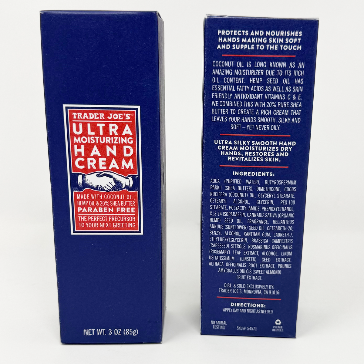 Trader Joe's 트레이더 조 울트라 모이스처라이징 핸드 크림 — 딥 하이드레이션 (85 g)