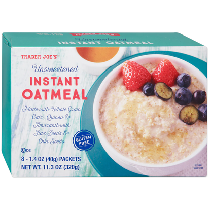 Trader Joe's Unsweetened Instant Oatmeal - 11.3 oz (8 packets)
