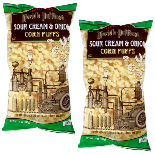 Trader Joe's 트레이더 조 월즈 퍼피스트 사워크림 & 어니언 콘 퍼프 - 7 oz