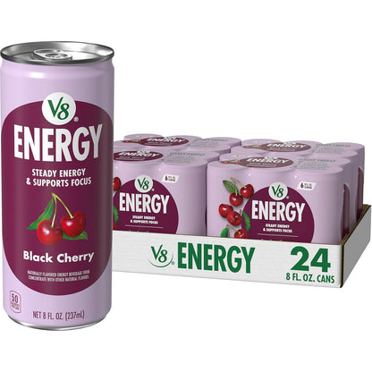 V8 +Energy Juice Drink — 8 fl oz (237mL) × 24 Cans