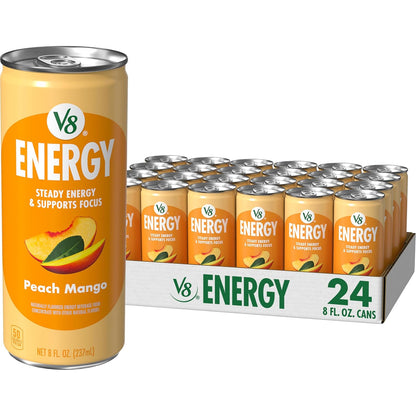V8 +Energy Juice Drink — 8 fl oz (237mL) × 24 Cans