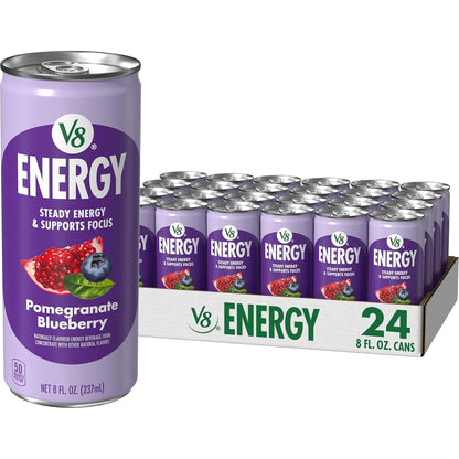 V8 +Energy Juice Drink — 8 fl oz (237mL) × 24 Cans