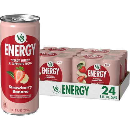 V8 +Energy Juice Drink — 8 fl oz (237mL) × 24 Cans