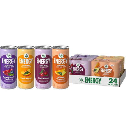 V8 +Energy Juice Drink — 8 fl oz (237mL) × 24 Cans