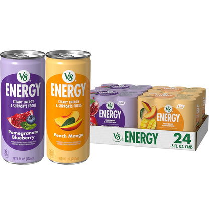 V8 +Energy Juice Drink — 8 fl oz (237mL) × 24 Cans