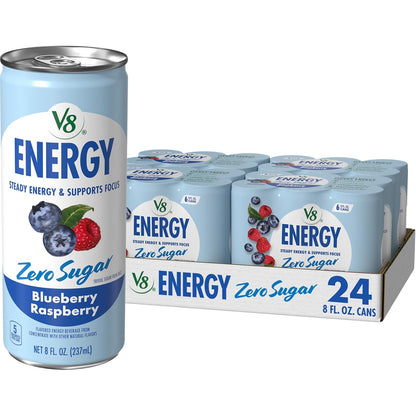 V8 +Energy Juice Drink — 8 fl oz (237mL) × 24 Cans
