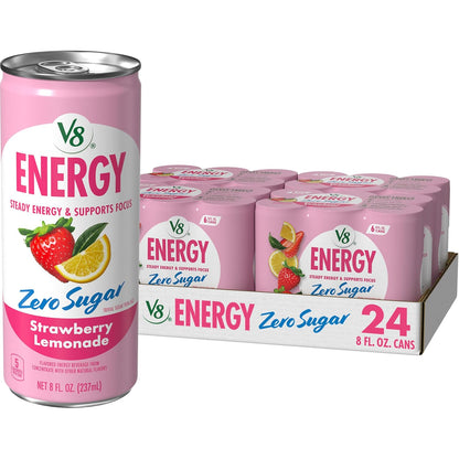 V8 +Energy Juice Drink — 8 fl oz (237mL) × 24 Cans