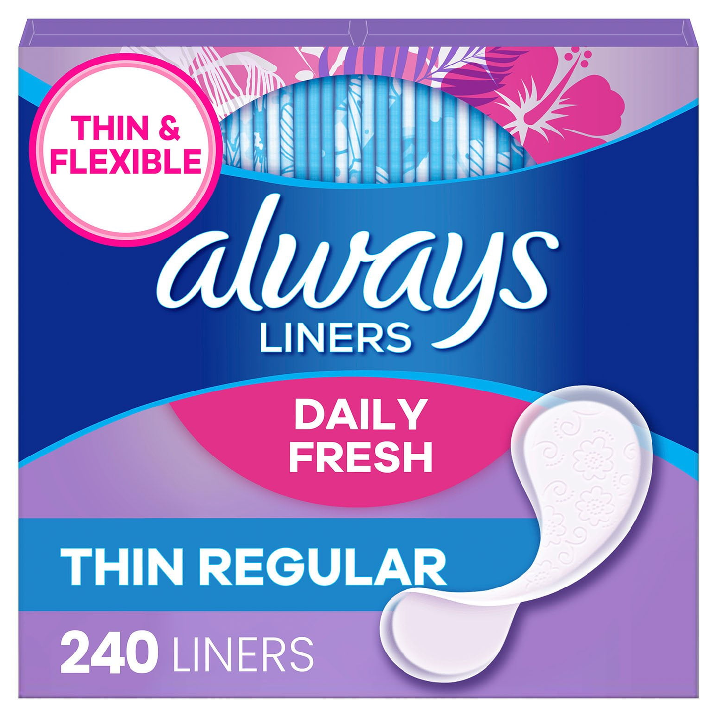 Always Daily Liners - Regular - Unscented - 240 Count