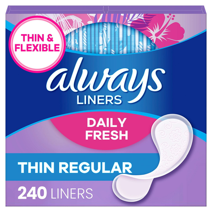 Always Daily Liners - Regular - Unscented - 240 Count