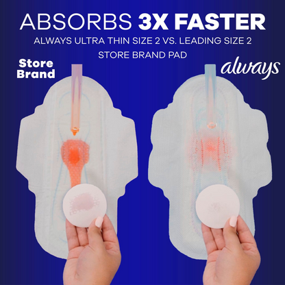 Always Ultra Thin Pads with Wings - Size 5 Extra Heavy Overnight - Unscented - 80 Count
