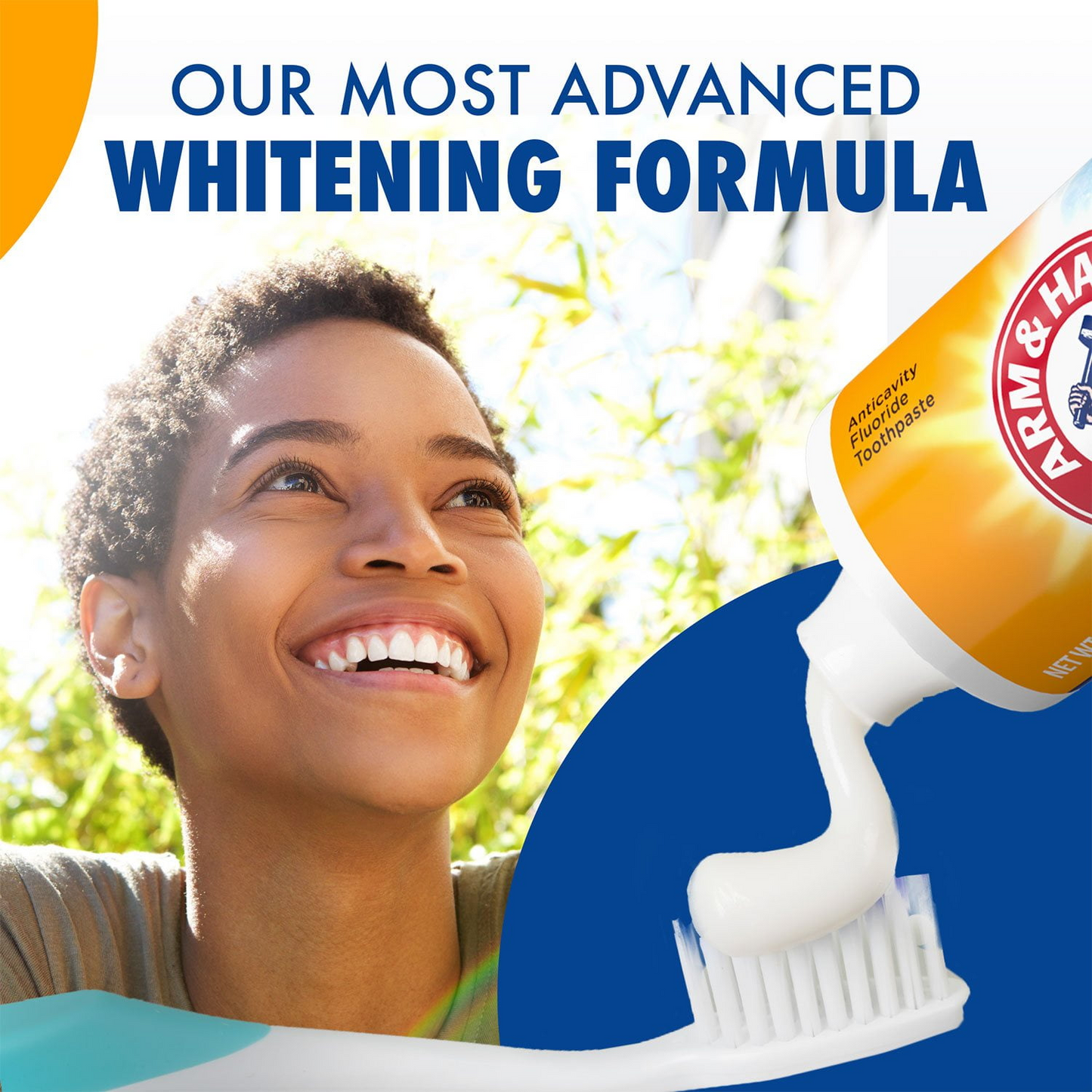 Arm & Hammer 암앤해머 덴탈 케어 어드밴스 화이트 치약 패밀리 4팩 베이킹 소다 미백 제조 방식·프레시 민트 (4 × 7.2oz)