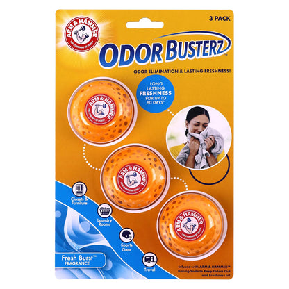 Arm & Hammer OdorBusterz Odor Eliminator Balls - Fresh Burst - 3 Balls