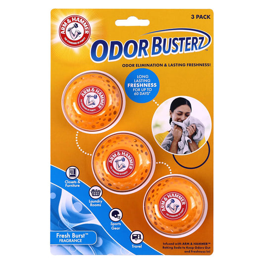 Arm & Hammer OdorBusterz Odor Eliminator Balls - Fresh Burst - 3 Balls