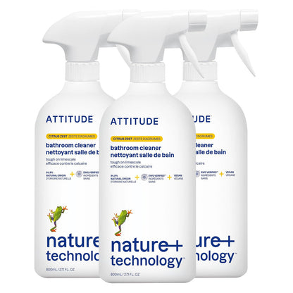 ATTITUDE 애티튜드 욕실 클리너 스프레이 - 시트러스 - 801mL (27.1 fl oz) × 3개