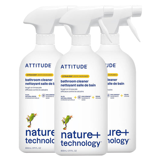 Attitude Bathroom Cleaner Spray - Citrus - 27.1 fl oz (801mL) × 3 Bottles