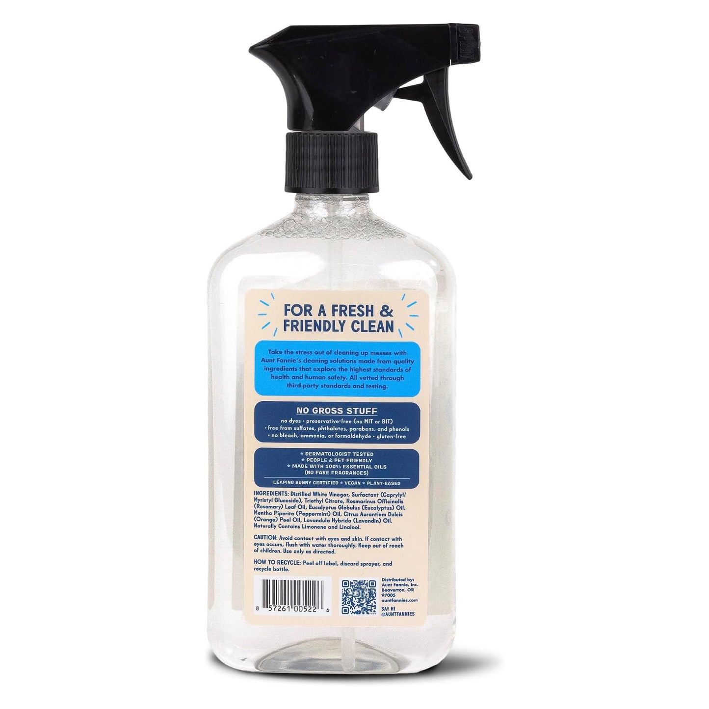 Aunt Fannie's 앤트 패니스 식초 유리 세정제 - 500mL (16.9 fl oz)